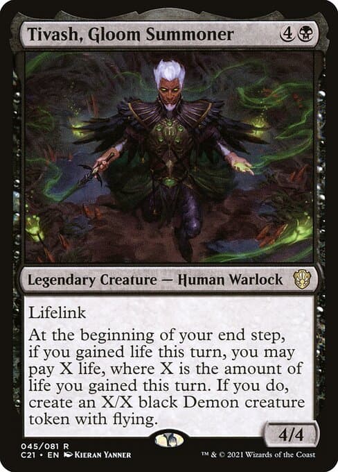 Tivash, Gloom Summoner from Commander 2021 (Rare)