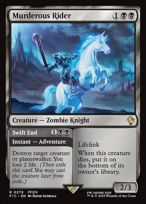 Murderous Rider // Swift End from Final Fantasy Commander (Rare)