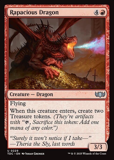Rapacious Dragon from Tarkir: Dragonstorm Commander (Uncommon)