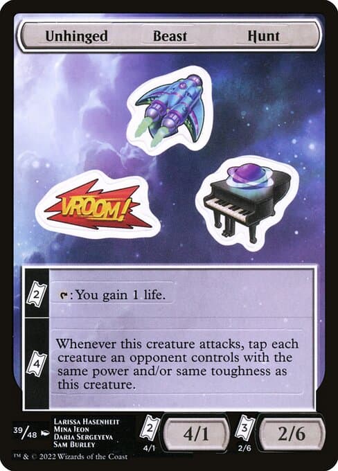 Unhinged Beast Hunt from Unfinity Sticker Sheets (Common)