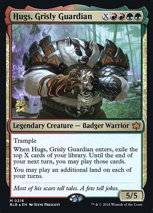 Hugs, Grisly Guardian from Bloomburrow Promos (Mythic)