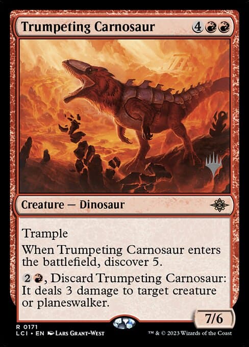Trumpeting Carnosaur from The Lost Caverns of Ixalan Promos (Rare)