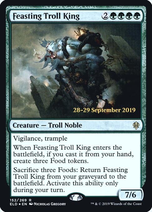 Feasting Troll King from Throne of Eldraine Promos (Rare)