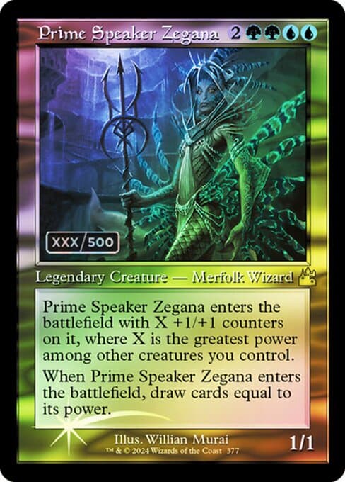 Prime Speaker Zegana from Ravnica Remastered (Rare)