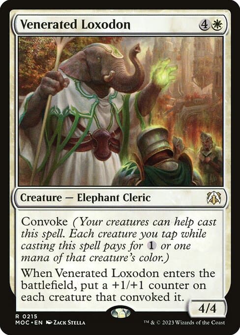 Venerated Loxodon from March of the Machine Commander (Rare)