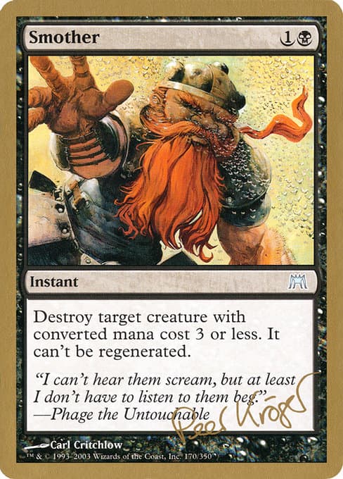 Smother from World Championship Decks 2003 (Uncommon)