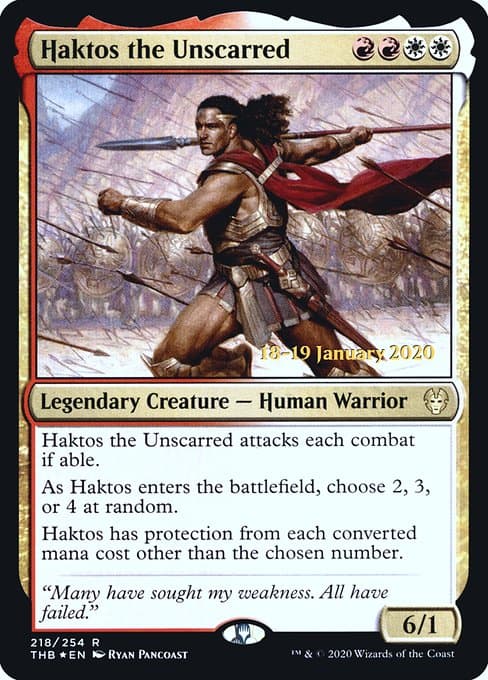 Haktos the Unscarred from Theros Beyond Death Promos (Rare)
