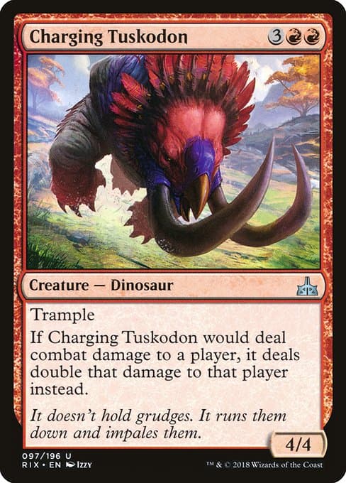 Charging Tuskodon from Rivals of Ixalan (Uncommon)
