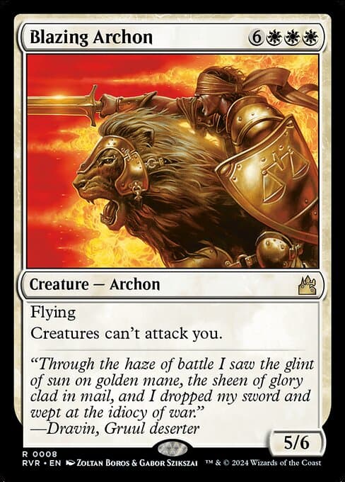 Blazing Archon from Ravnica Remastered (Rare)