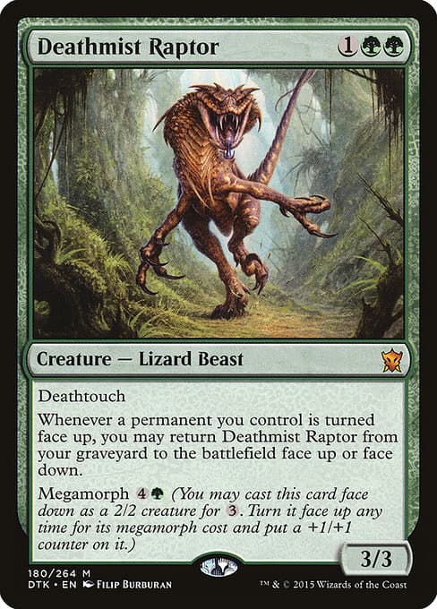 Deathmist Raptor from Dragons of Tarkir (Mythic)