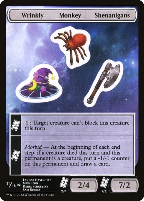 Wrinkly Monkey Shenanigans from Unfinity Sticker Sheets (Common)