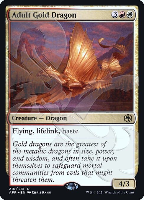 Adult Gold Dragon from Adventures in the Forgotten Realms Promos (Rare)