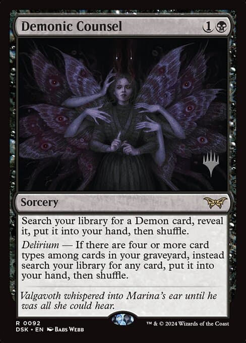 Demonic Counsel from Duskmourn: House of Horror Promos (Rare)