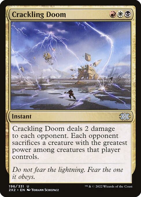 Crackling Doom from Double Masters 2022 (Uncommon)