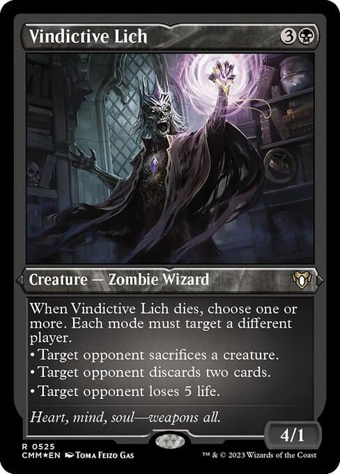 Vindictive Lich from Commander Masters (Rare)