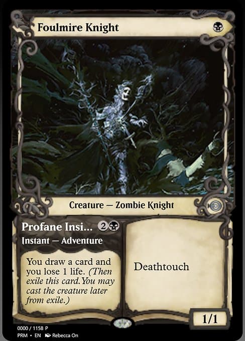 Foulmire Knight // Profane Insight from Magic Online Promos (Uncommon)