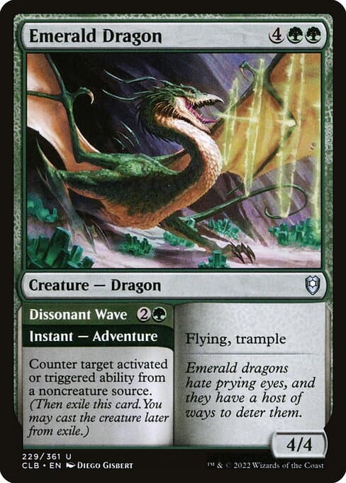 Emerald Dragon // Dissonant Wave (Uncommon)
