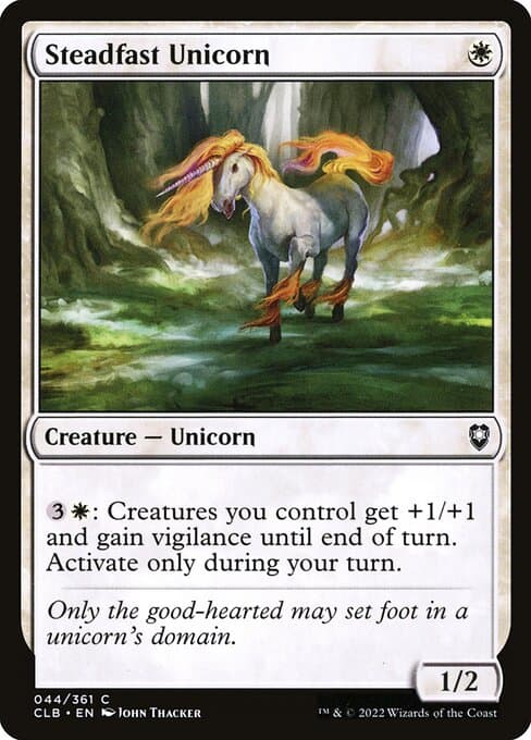 Steadfast Unicorn from Commander Legends: Battle for Baldur's Gate (Common)