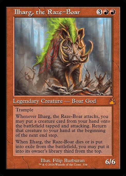 Ilharg, the Raze-Boar from Ravnica Remastered (Mythic)