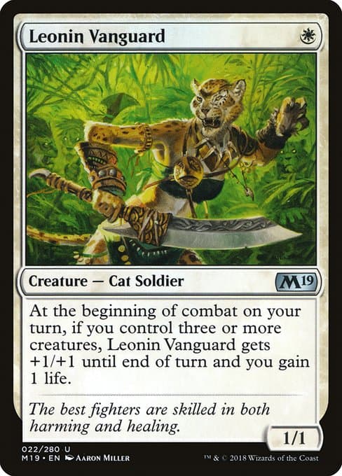 Leonin Vanguard from Core Set 2019 (Uncommon)