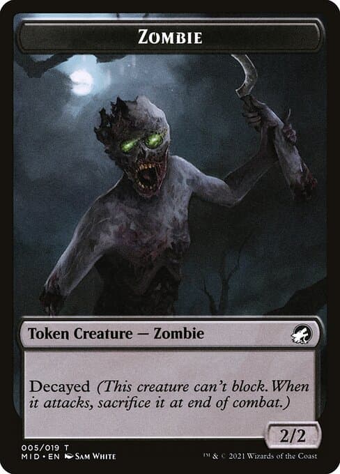 Zombie from Innistrad: Midnight Hunt Tokens (Common)