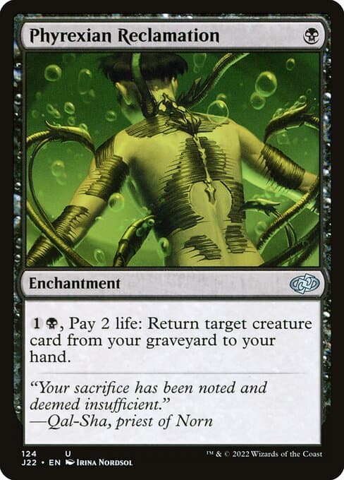Phyrexian Reclamation from Jumpstart 2022 (Uncommon)