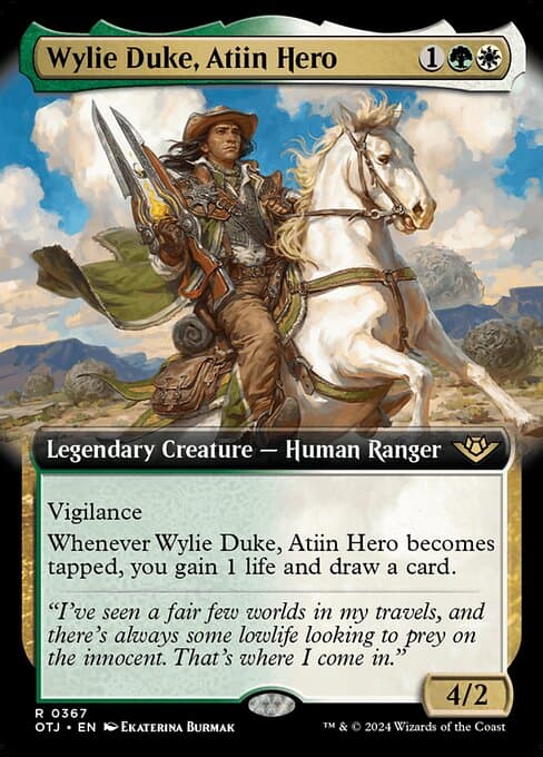 Wylie Duke, Atiin Hero from Outlaws of Thunder Junction (Rare)