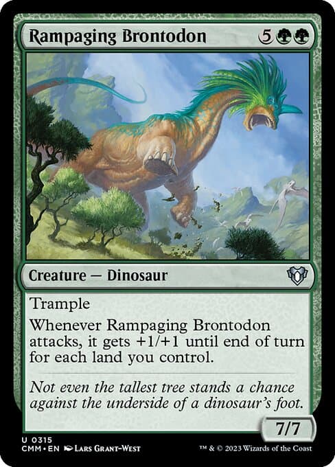 Rampaging Brontodon from Commander Masters (Uncommon)