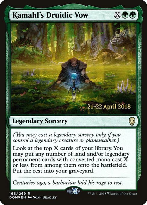 Kamahl's Druidic Vow from Dominaria Promos (Rare)