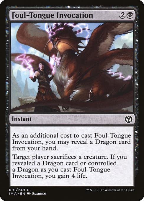Foul-Tongue Invocation from Iconic Masters (Common)