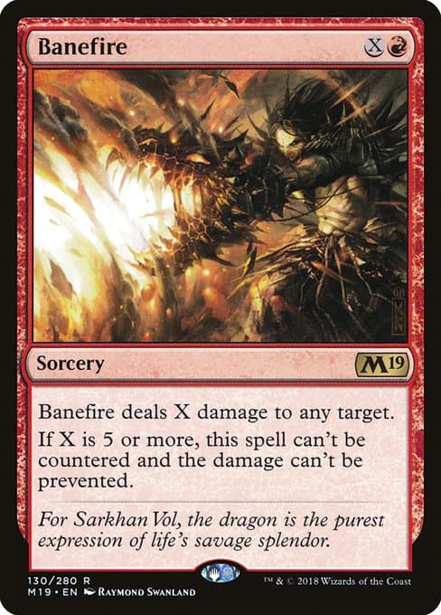 Banefire from Core Set 2019 (Rare)