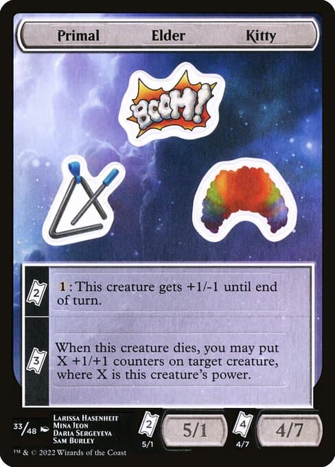 Primal Elder Kitty from Unfinity Sticker Sheets (Common)