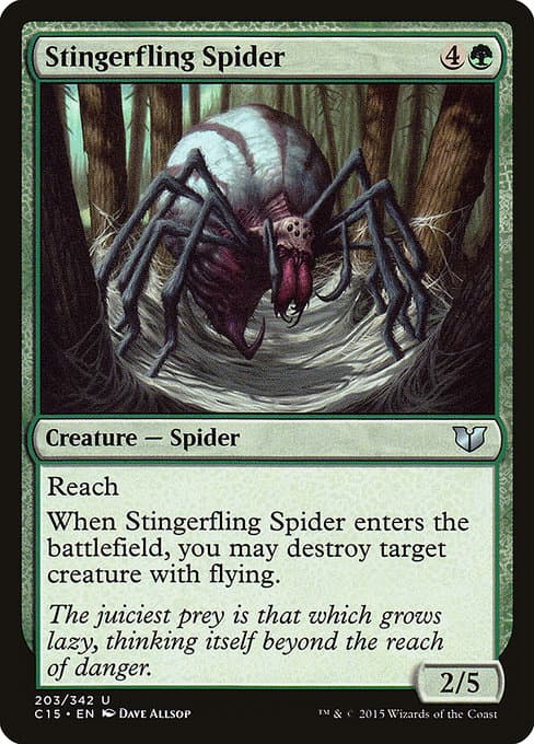 Stingerfling Spider from Commander 2015 (Uncommon)