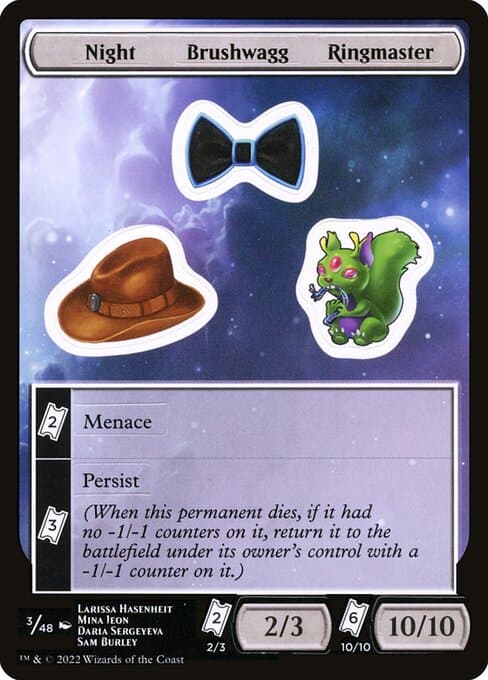 Night Brushwagg Ringmaster from Unfinity Sticker Sheets (Common)