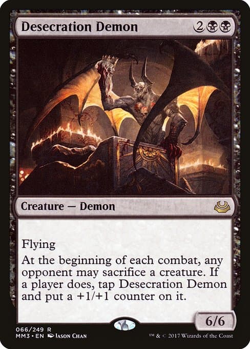 Desecration Demon from Modern Masters 2017 (Rare)
