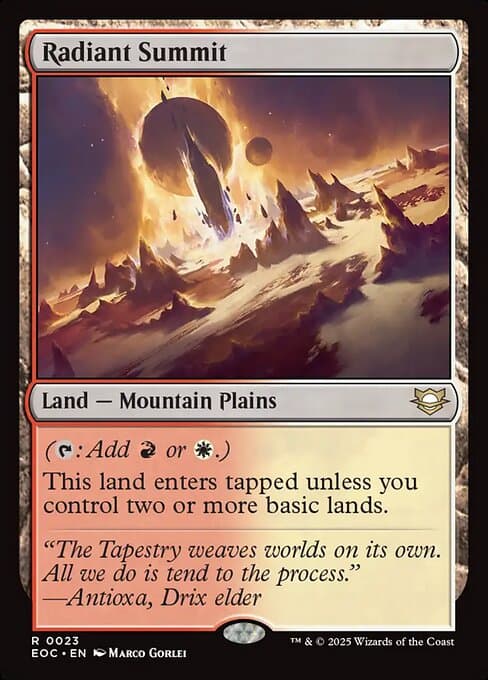 Radiant Summit from Edge of Eternities Commander (Rare)