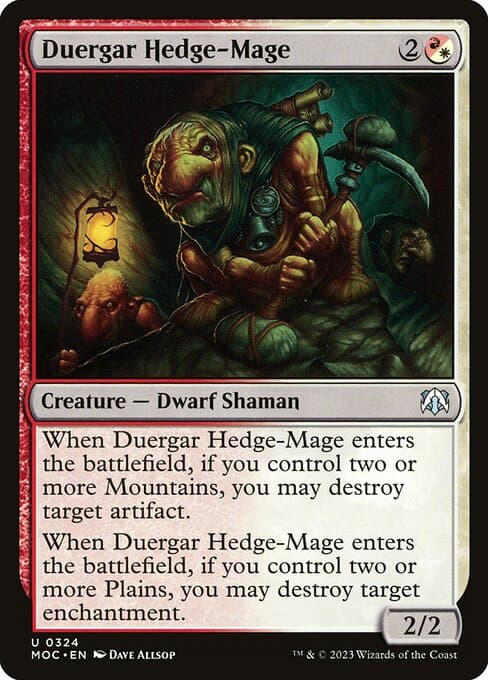Duergar Hedge-Mage from March of the Machine Commander (Uncommon)