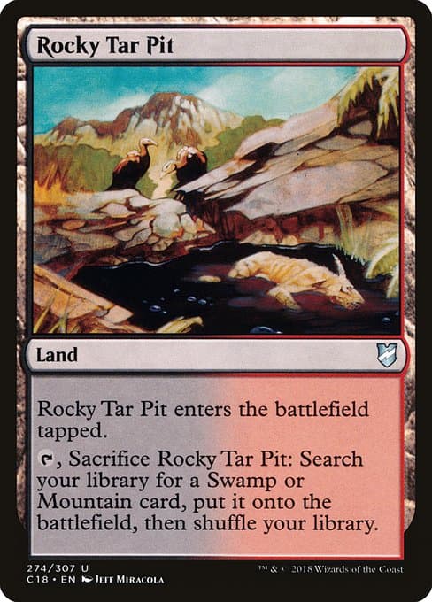 Rocky Tar Pit from Commander 2018 (Uncommon)