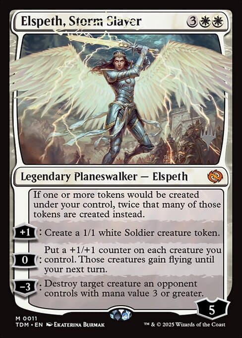Elspeth, Storm Slayer from Tarkir: Dragonstorm Promos (Mythic)