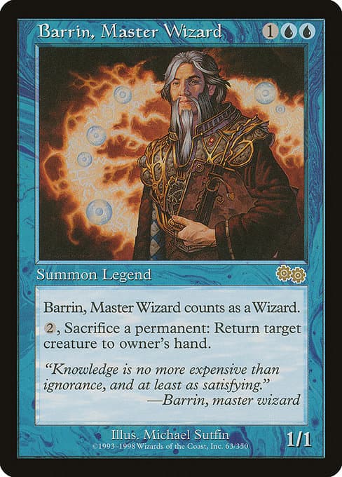 Barrin, Master Wizard from Urza's Saga (Rare)