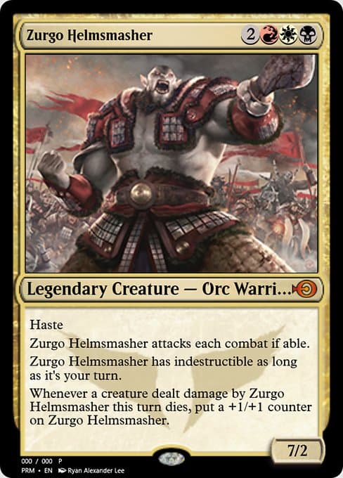 Zurgo Helmsmasher from Magic Online Promos (Mythic)