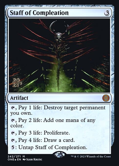 Staff of Compleation from Phyrexia: All Will Be One Promos (Mythic)