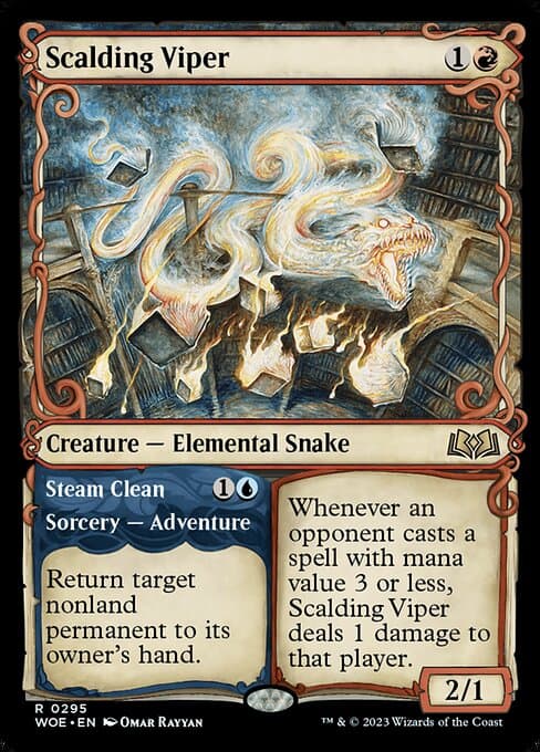 Scalding Viper // Steam Clean from Wilds of Eldraine (Rare)