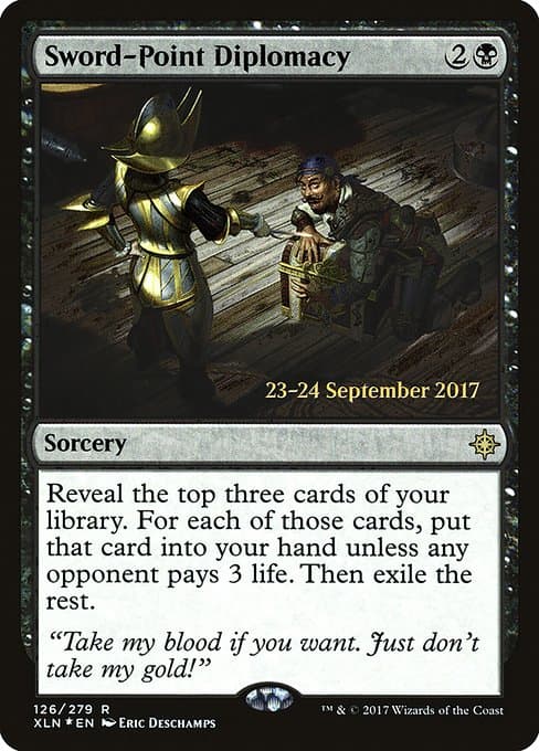Sword-Point Diplomacy from Ixalan Promos (Rare)