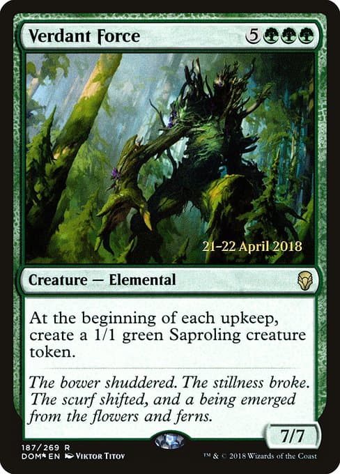 Verdant Force from Dominaria Promos (Rare)