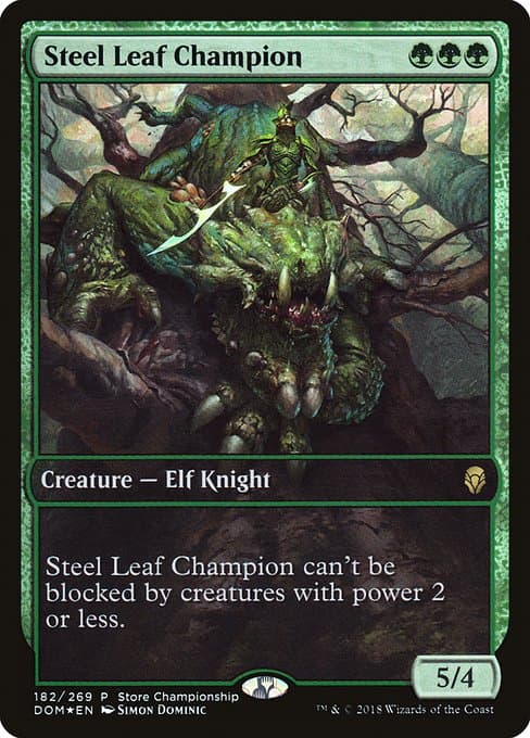 Steel Leaf Champion from Dominaria Promos (Rare)