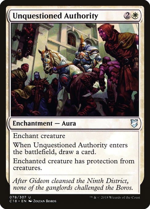 Unquestioned Authority from Commander 2018 (Uncommon)