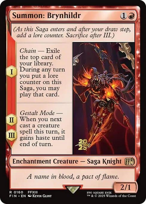 Summon: Brynhildr from Final Fantasy Promos (Rare)