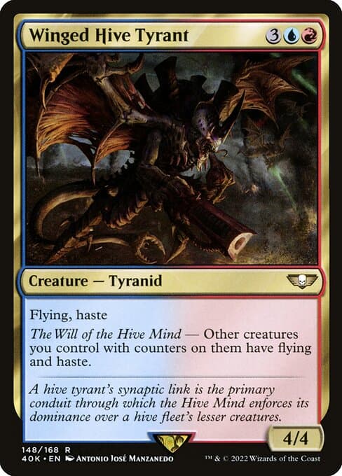 Winged Hive Tyrant from Warhammer 40,000 Commander (Rare)