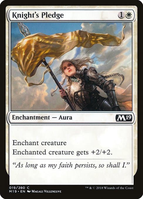 Knight's Pledge from Core Set 2019 (Common)